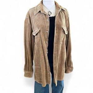 Cherokee Corduroy Utility Jacket in Brown